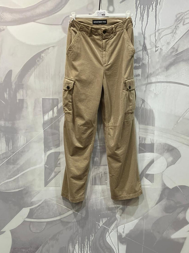 DEPARTMENT 5 PANTALONE CARGO IN VELLUTO CAMEL