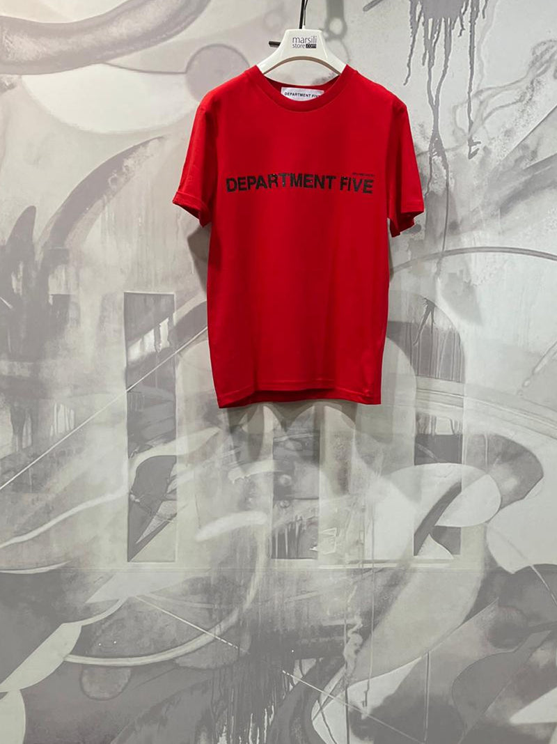 DEPARTMENT 5 T-SHIRT LOGO FRONTALE ROSSO