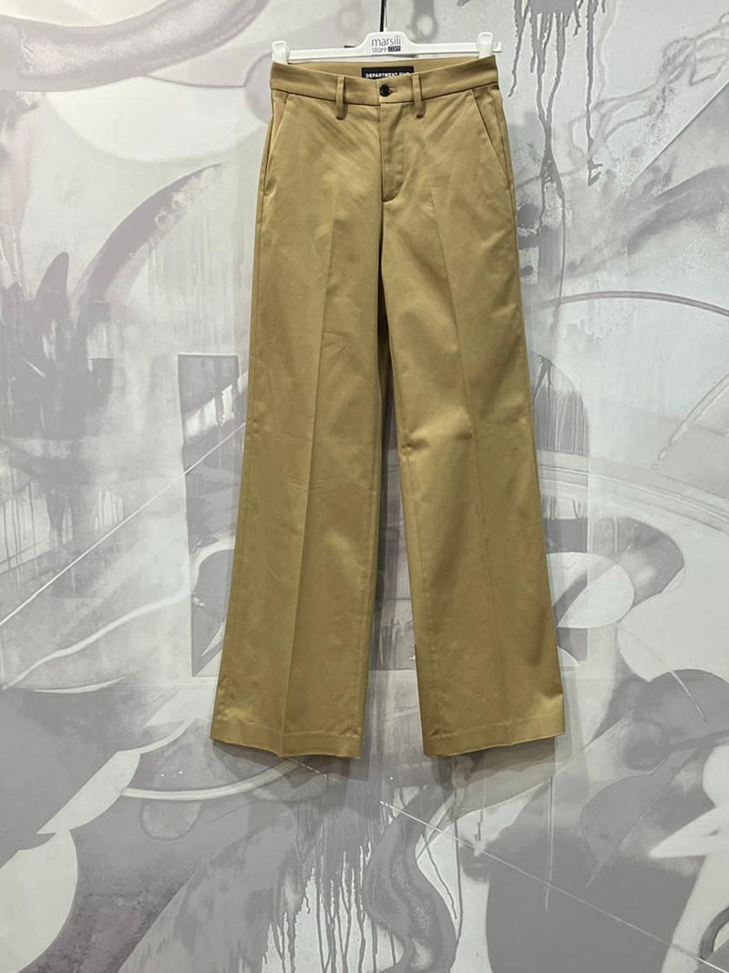 DEPARTMENT 5 PANTALONE PALAZZO GABARDINA CAMEL