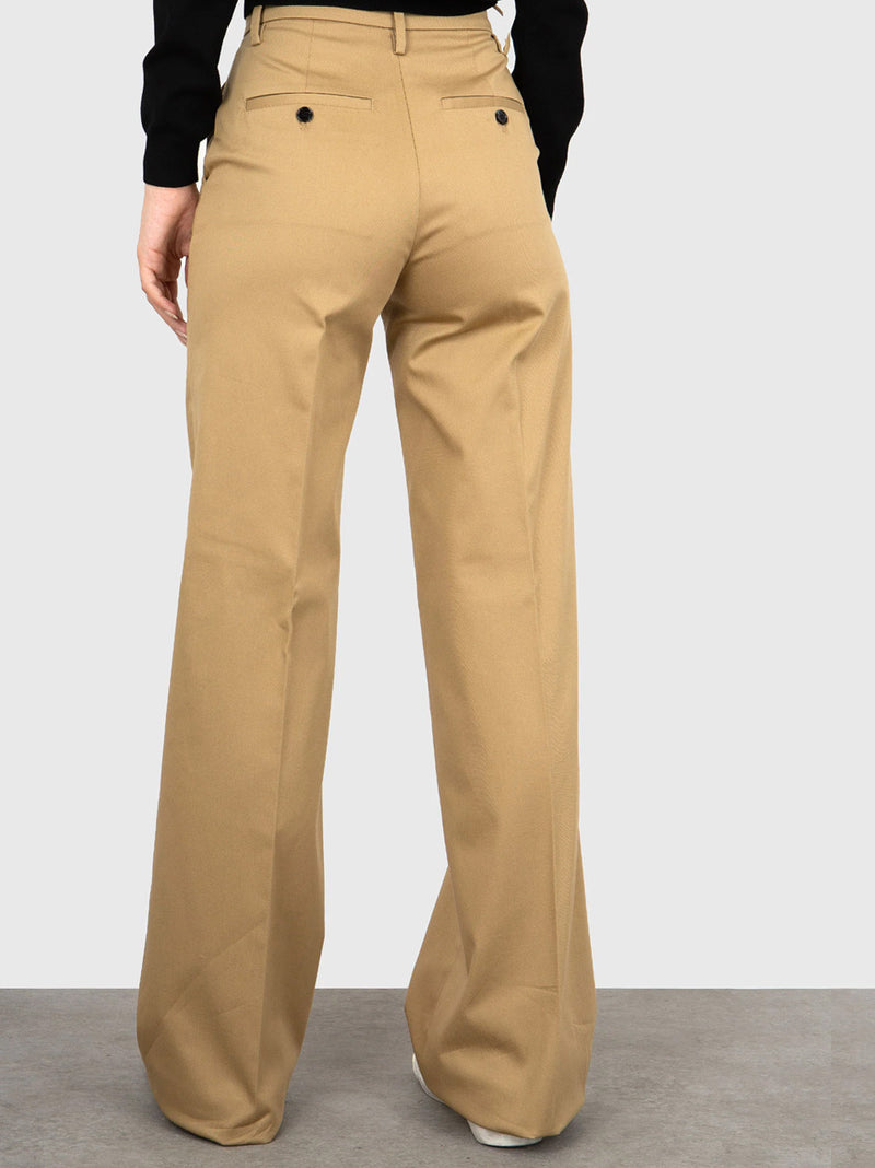 DEPARTMENT 5 PANTALONE PALAZZO GABARDINA CAMEL