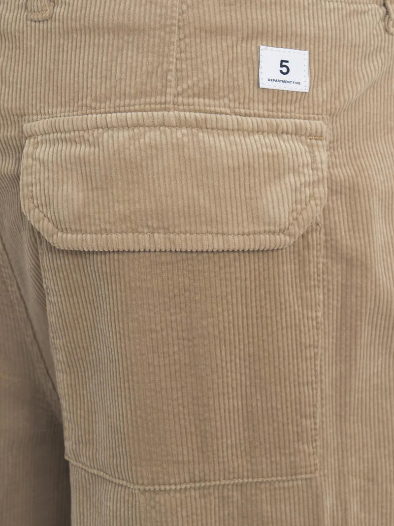 DEPARTMENT 5 PANTALONE CARGO IN VELLUTO CAMEL