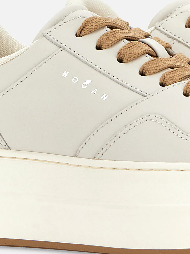 HOGAN SNEAKERS SKYSCRAPER PELLE BIANCO BEIGE