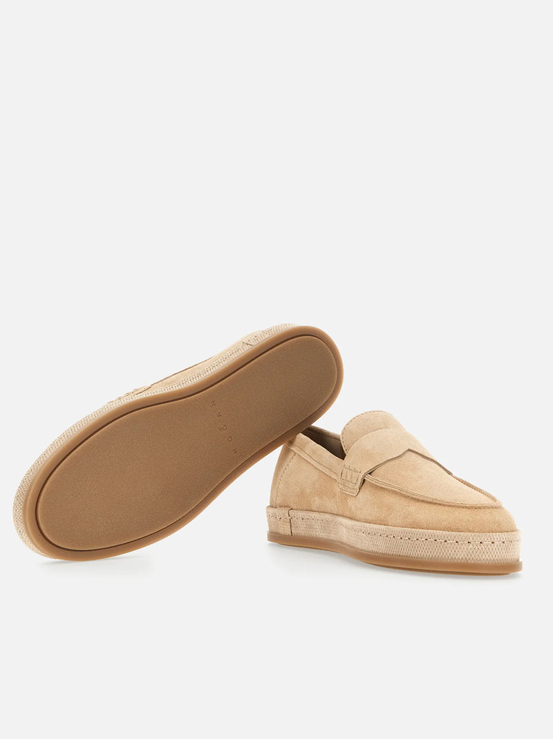 HOGAN MOCASSINO SUEDE BEIGE