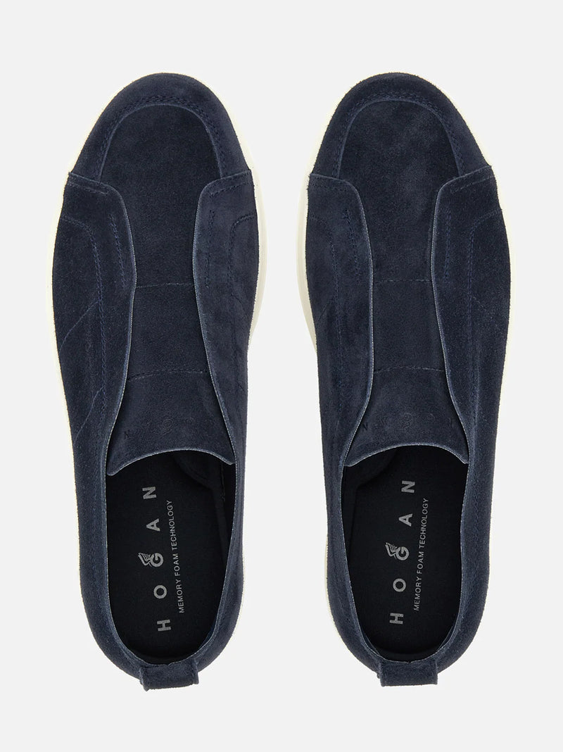 HOGAN SLIP ON SUEDE BLU