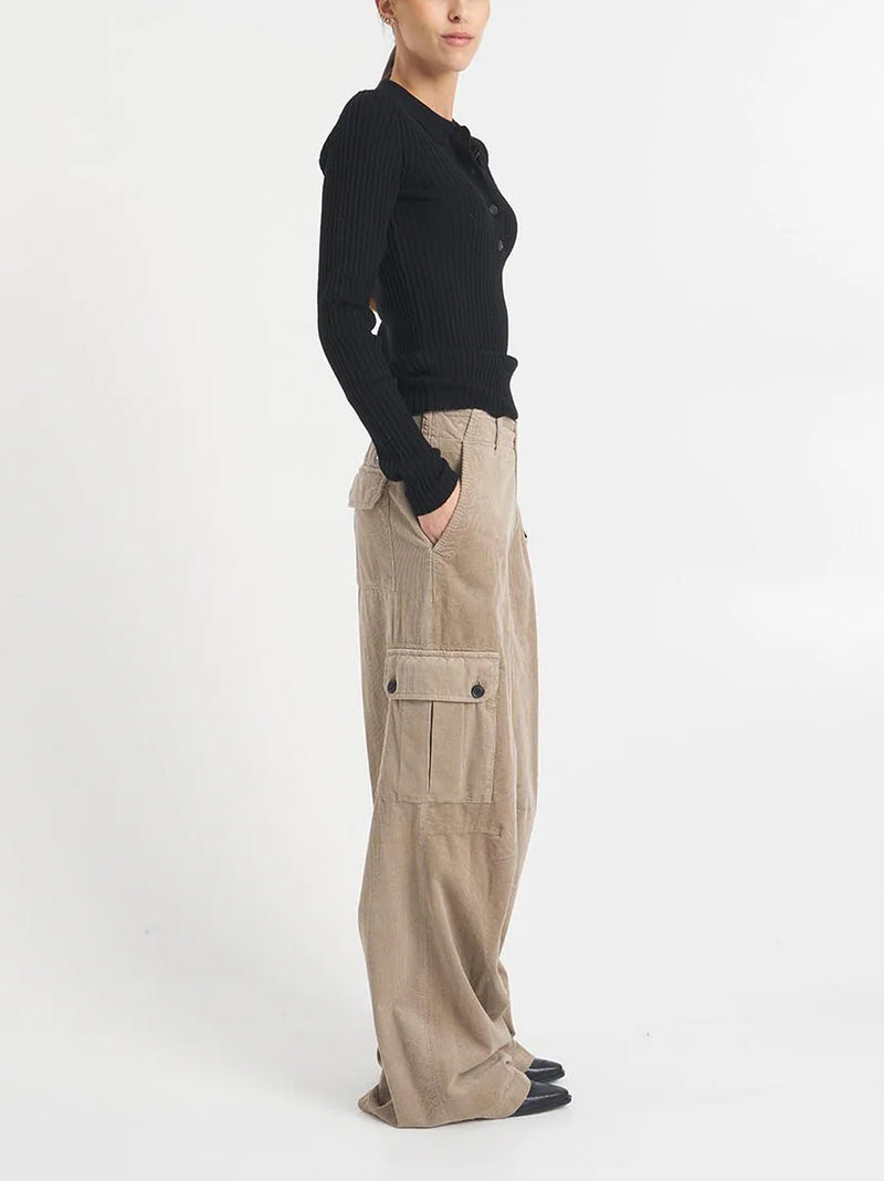 DEPARTMENT 5 PANTALONE CARGO IN VELLUTO CAMEL