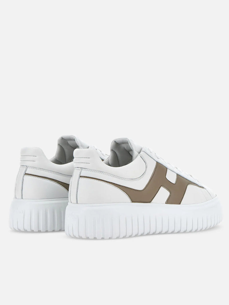 HOGAN SNEAKERS H-STRIPES BIANCO BEIGE