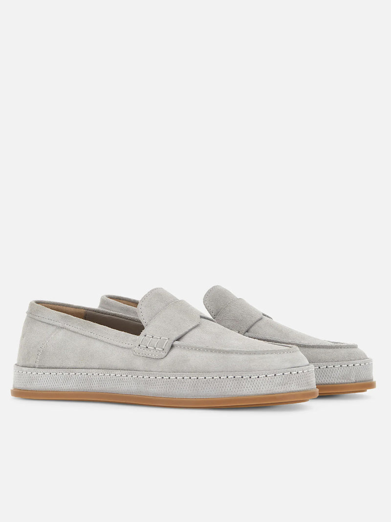 HOGAN MOCASSINO SUEDE TORTORA