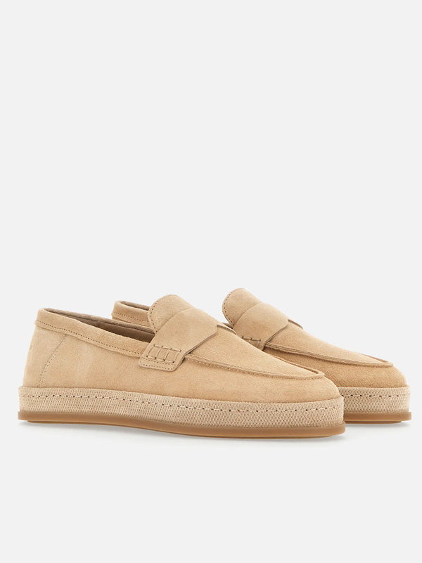 HOGAN MOCASSINO SUEDE BEIGE