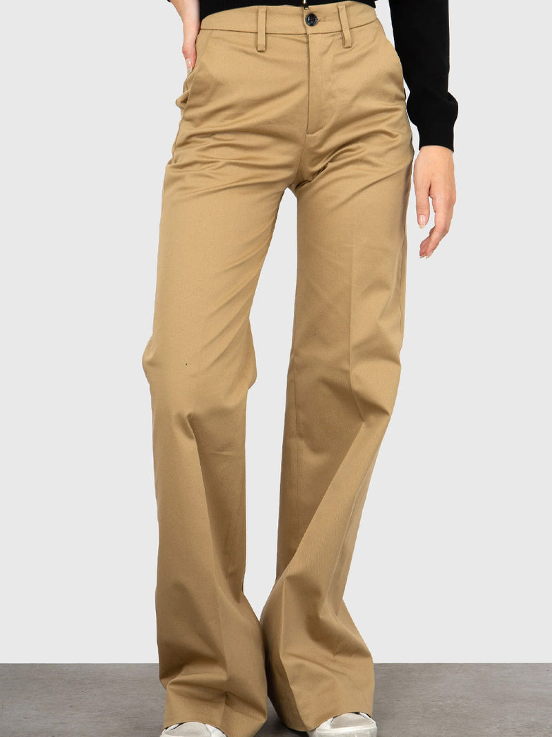 DEPARTMENT 5 PANTALONE PALAZZO GABARDINA CAMEL