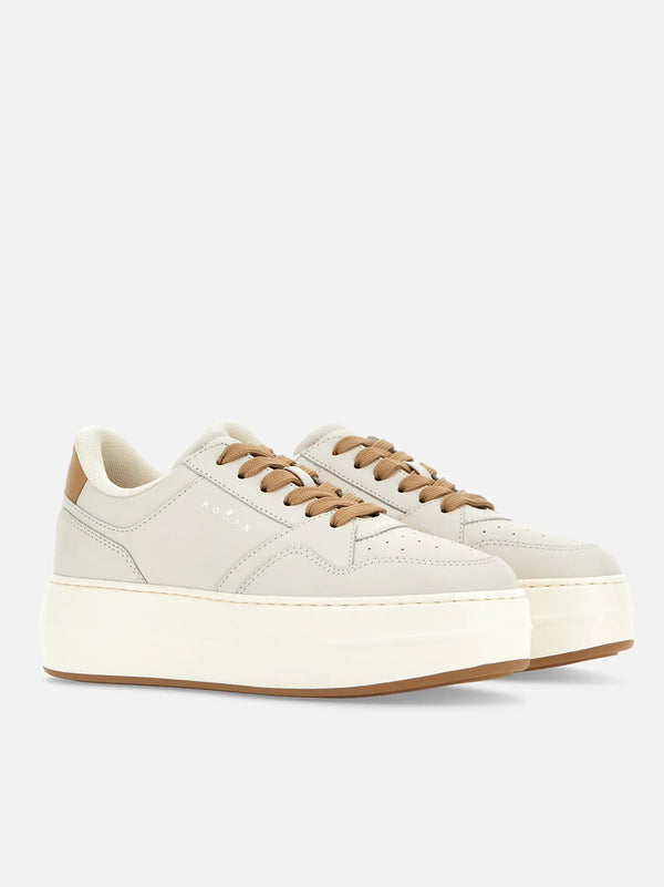 HOGAN SNEAKERS SKYSCRAPER PELLE BIANCO BEIGE