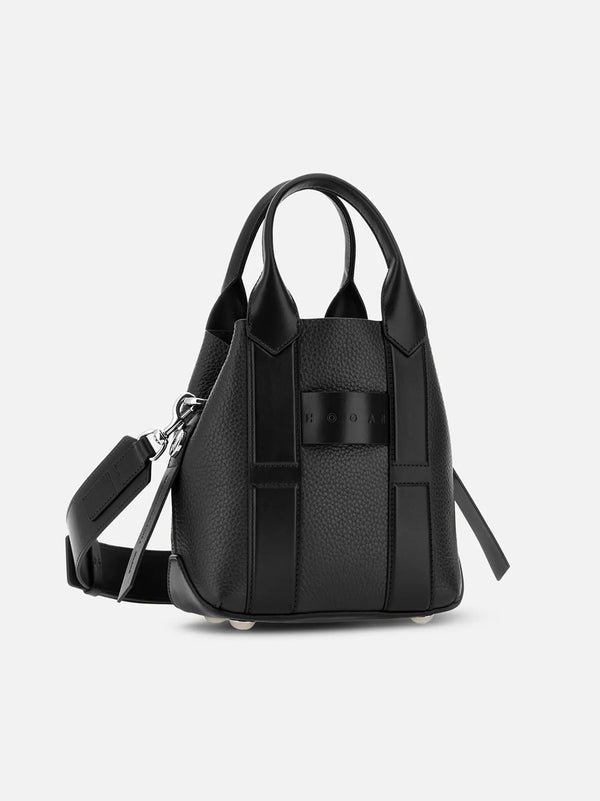 HOGAN BORSA SHOPPING SCRIPT PELLE NERA