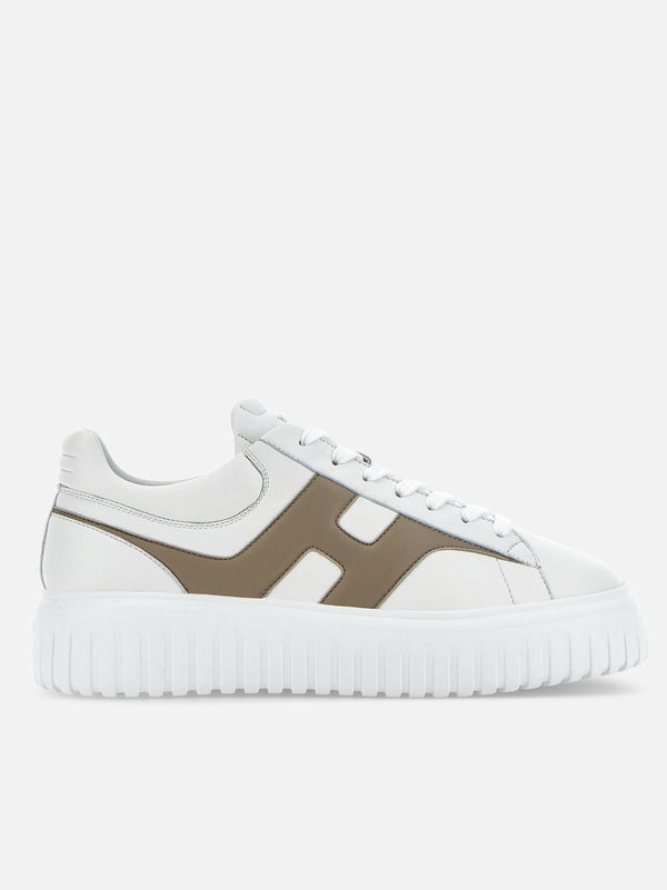 HOGAN SNEAKERS H-STRIPES BIANCO BEIGE