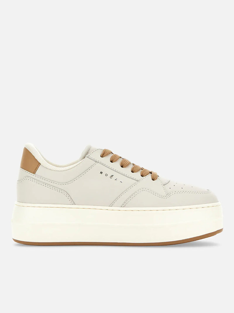 HOGAN SNEAKERS SKYSCRAPER PELLE BIANCO BEIGE