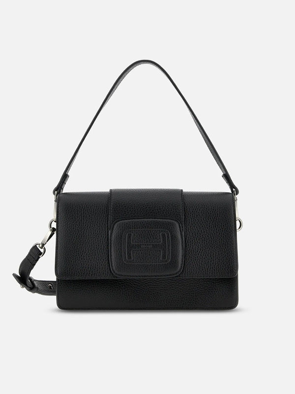 HOGAN BORSA H-BAG PELLE MARTELLLATA NERO