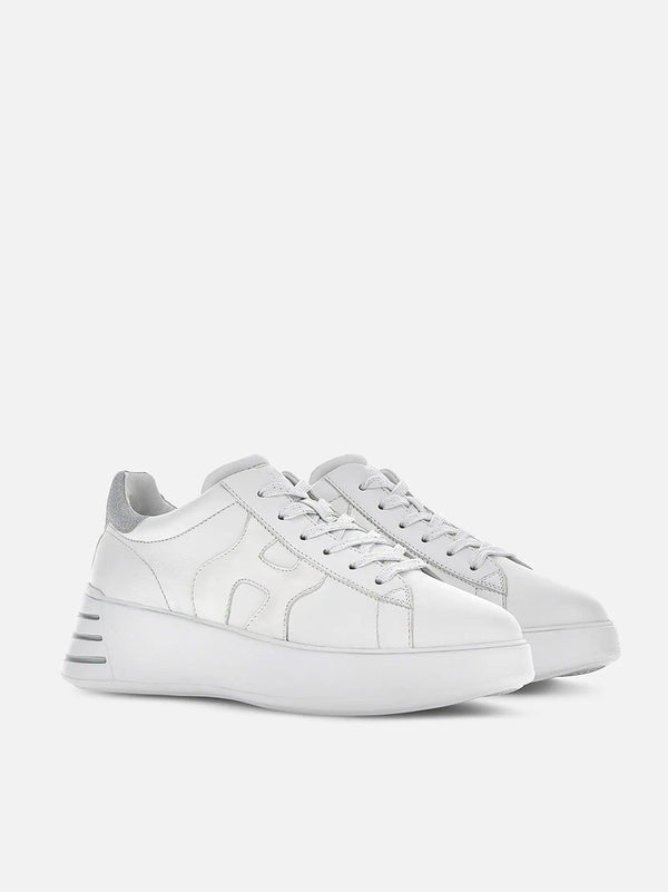 HOGAN SNEAKERS REBEL BIANCO ARGENTO