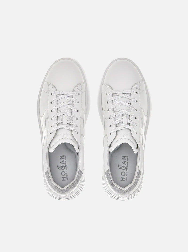 HOGAN SNEAKERS REBEL BIANCO ARGENTO