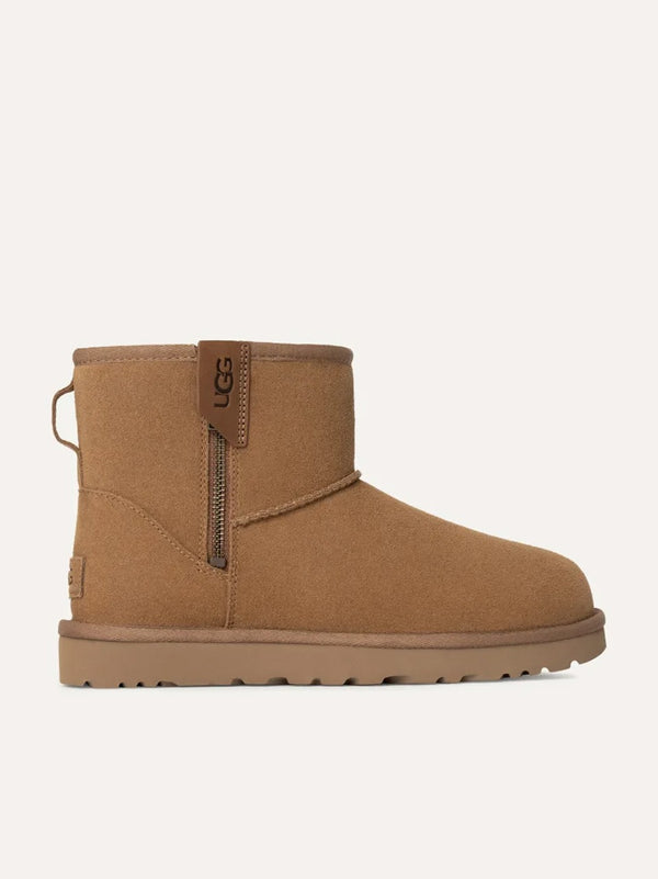 UGG STIVALI CLASSIC MINI BAILEY ZIP NOCCIOLA