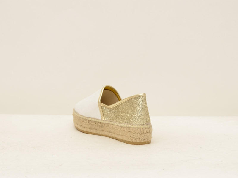 ESPADRILLAS DOMMI GLITTERBIANCO\PLATINO